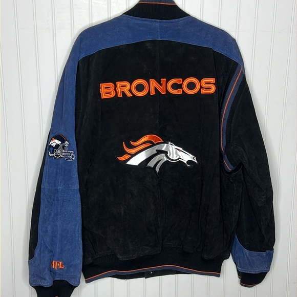 Denver Broncos NFL Leather Coat Size Large